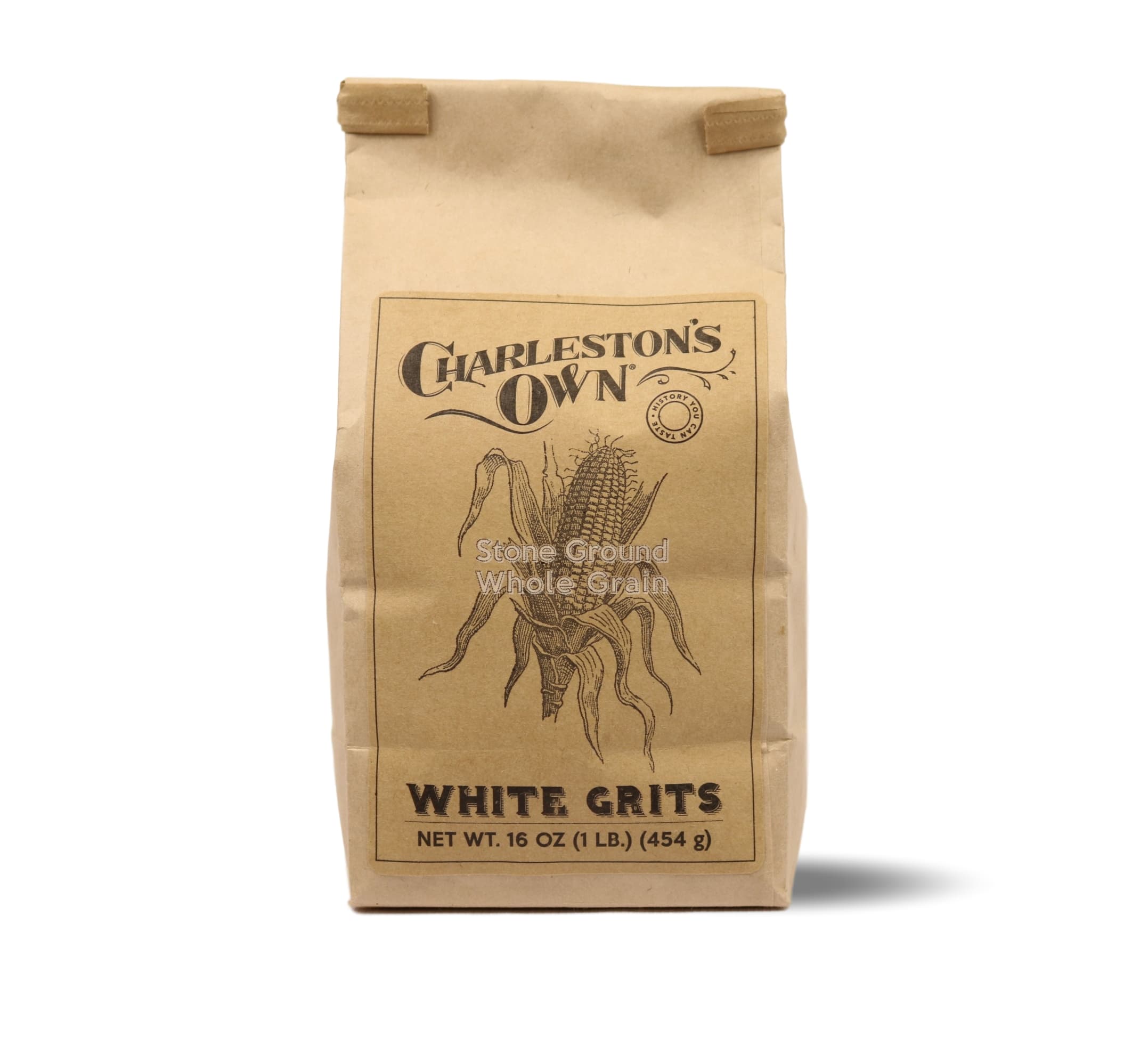Charleston's Own White Stoneground Grits 16 oz Bag